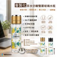 客製化茶水分離雙層玻璃水瓶